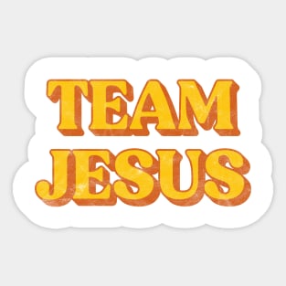 Team Jesus Distressed Christian Sticker